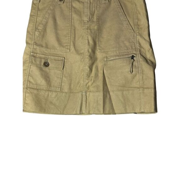 Anthropologie Paper Boy Utility Cargo Tan Skirt Size 2 - Picture 3 of 8